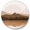 Designart - Minimalist Terracotta Landscape - Modern Metal Circle Wall Art